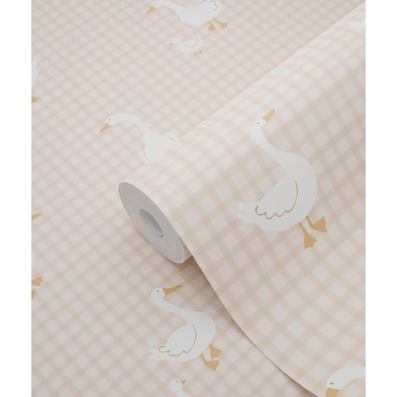 Estahome Behang Schattige Ganzen Beige - 50 X 900 Cm - 132184