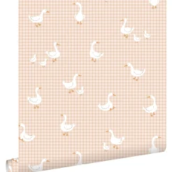 Estahome Behang Schattige Ganzen Beige - 50 X 900 Cm - 132184
