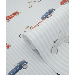 Estahome Behang Vintage Auto's Blauw En Rood - 50 X 900 Cm - 132296