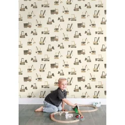 Estahome Behang Voertuigen Beige En Bruin - 50 X 900 Cm - 132245