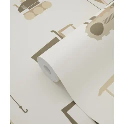 Estahome Behang Voertuigen Beige En Bruin - 50 X 900 Cm - 132245