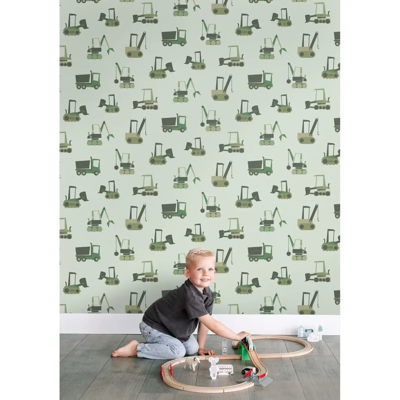Estahome Behang Voertuigen Groen - 50 X 900 Cm - 132242
