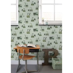Estahome Behang Voertuigen Groen - 50 X 900 Cm - 132242