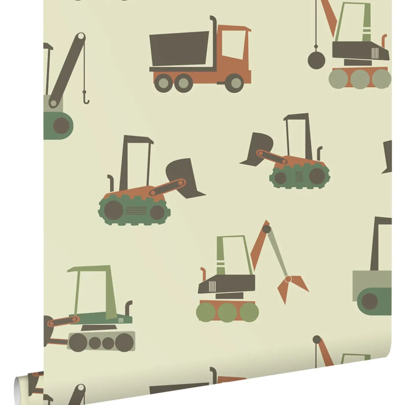 ESTAhome Behang Voertuigen Groen En Bruin - 50 X 900 Cm - 132243