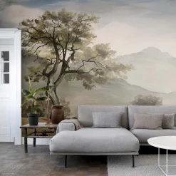 ESTAhome Fotobehang Italiaans Landschap Donkergroen - 400 X 279 Cm - 159426