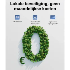 Eufy beveiligingscamera binnen / buiten Eufy Cam 3 + zonnepaneel 2 st
