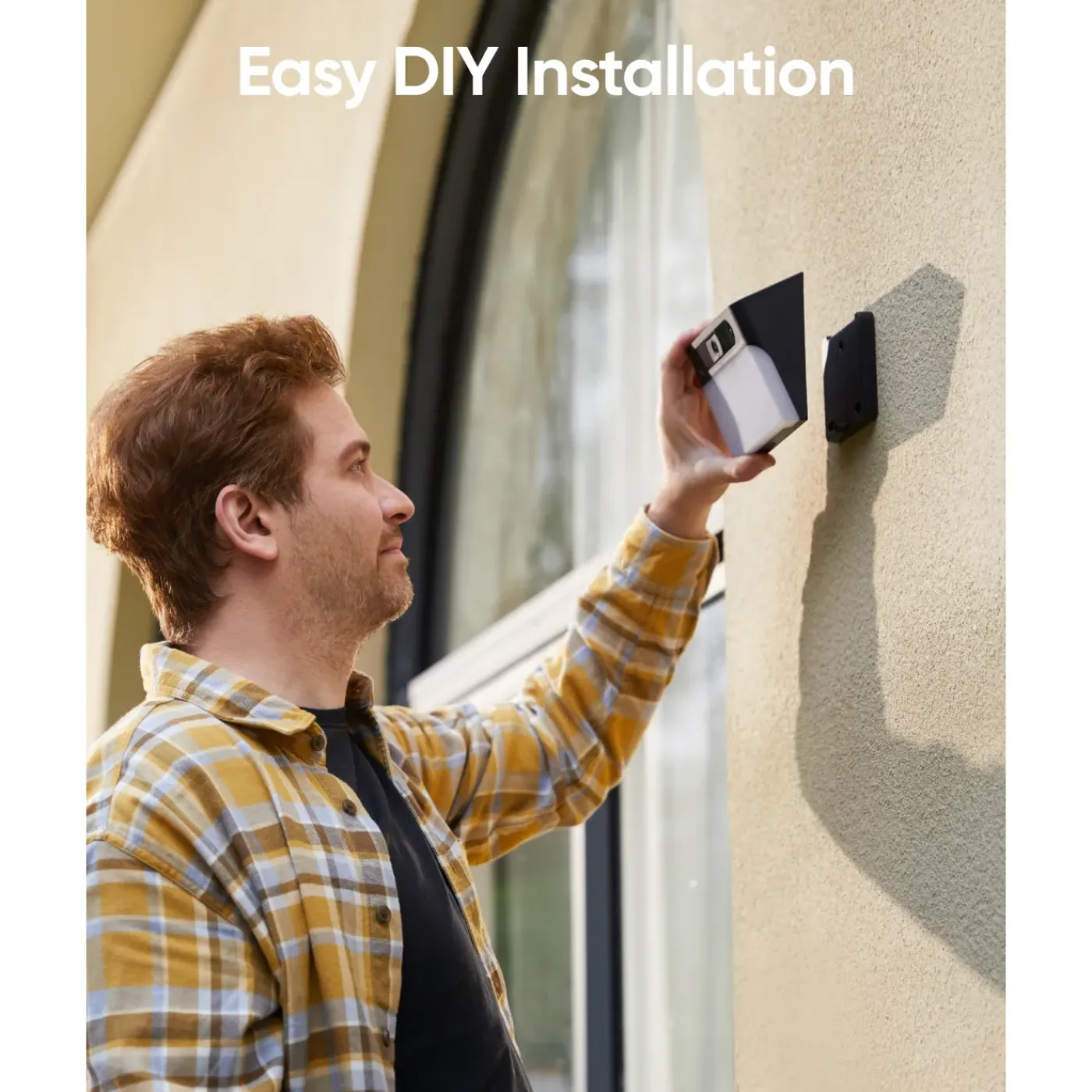 Eufy Solar Wall Light Cam S120 Beveiligingscamera voor Buiten - Op Batterij - 2K