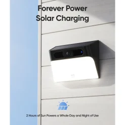 Eufy Solar Wall Light Cam S120 Beveiligingscamera voor Buiten - Op Batterij - 2K