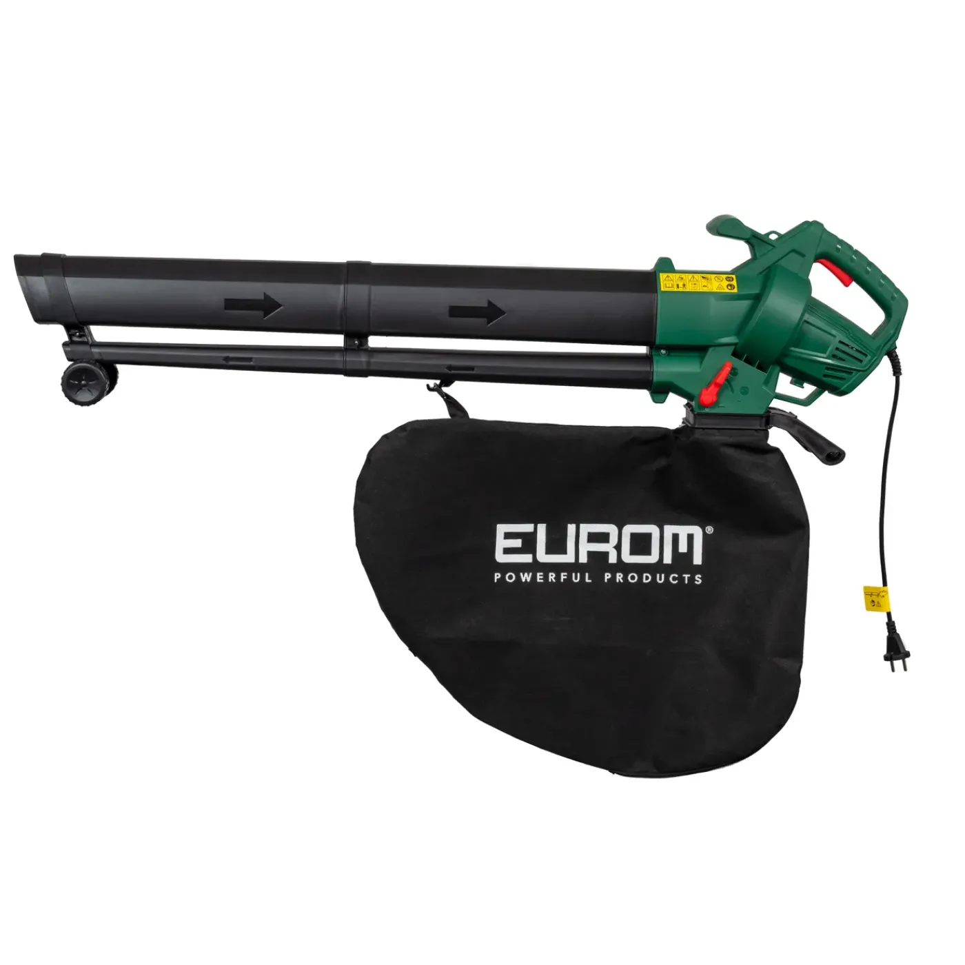 Eurom Elektrische Bladblazer- zuiger en versnipperaar Gardencleaner 3001- 3000W