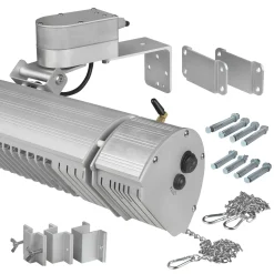 Eurom Terrasverwarmer Golden 2000 Amber Rotary - Wandmontage - 2000W - Zilver