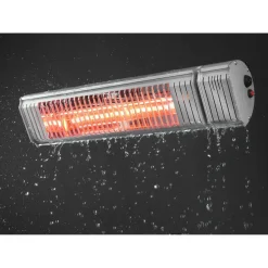Eurom Terrasverwarmer Golden 2000 Amber Rotary - Wandmontage - 2000W - Zilver