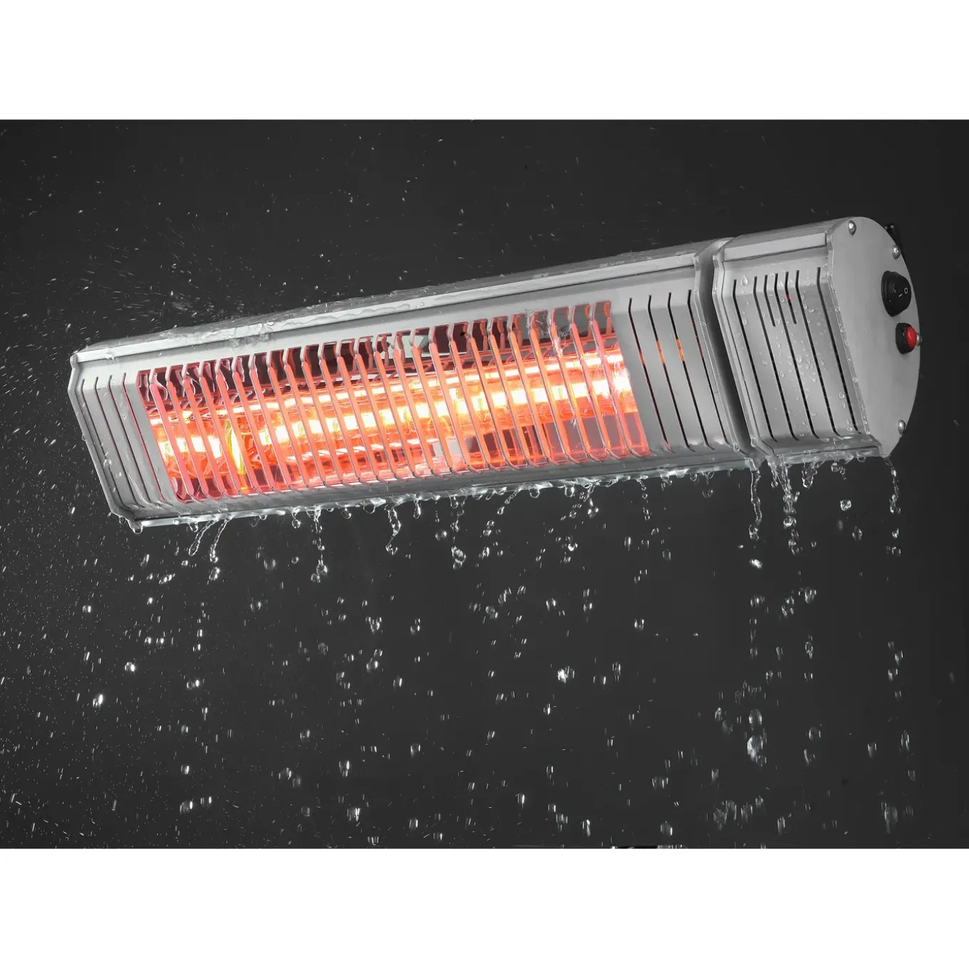 Eurom Terrasverwarmer Golden 2000 Amber Rotary - Wandmontage - 2000W - Zilver
