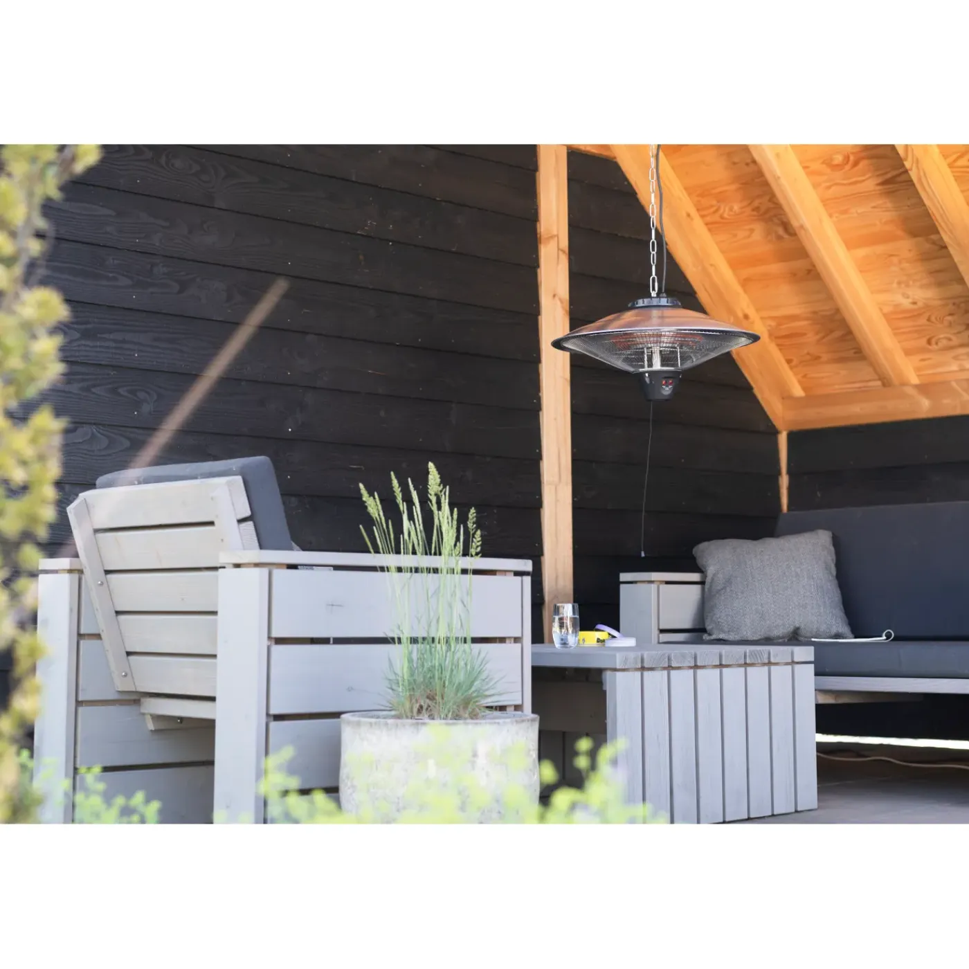 Eurom Terrasverwarmer Partytentheater 2100 - Hangend - 2100W - Zilver