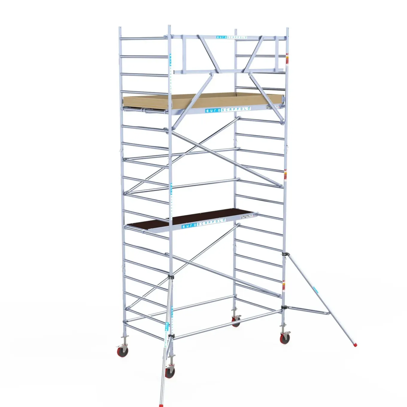 Euroscaffold basic rolsteiger – Professionele steiger 135x250 cm – 6,2 meter werkhoogte