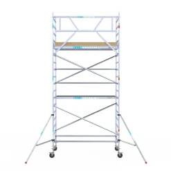 Euroscaffold basic rolsteiger – Professionele steiger 135x250 cm – 6,2 meter werkhoogte