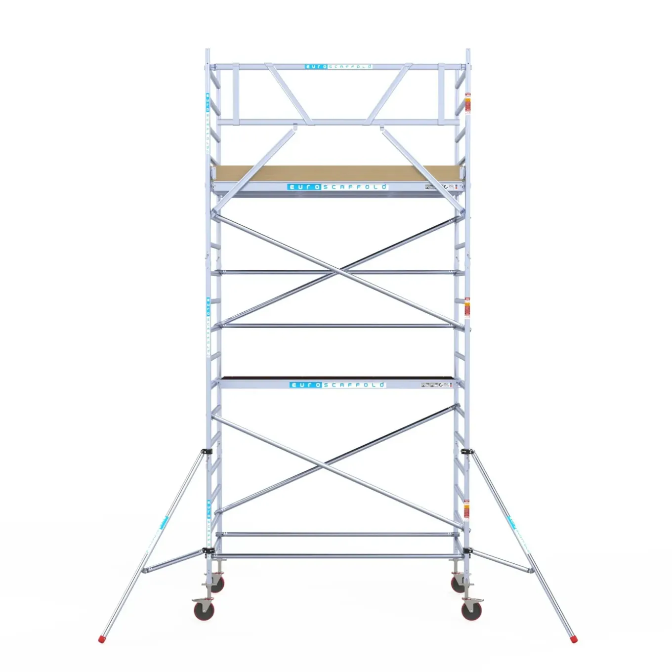 Euroscaffold basic rolsteiger – Professionele steiger 135x250 cm – 6,2 meter werkhoogte