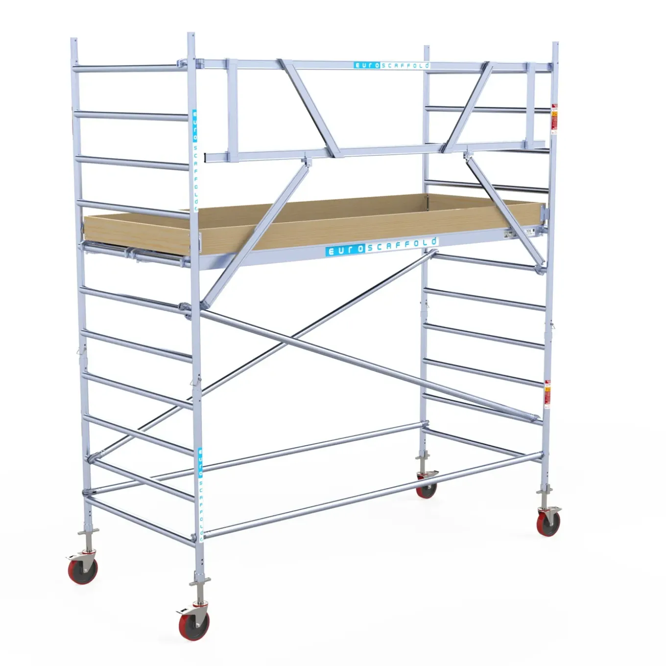 Euroscaffold basic rolsteiger – Professionele steiger 135x305 cm – 4,2 meter werkhoogte