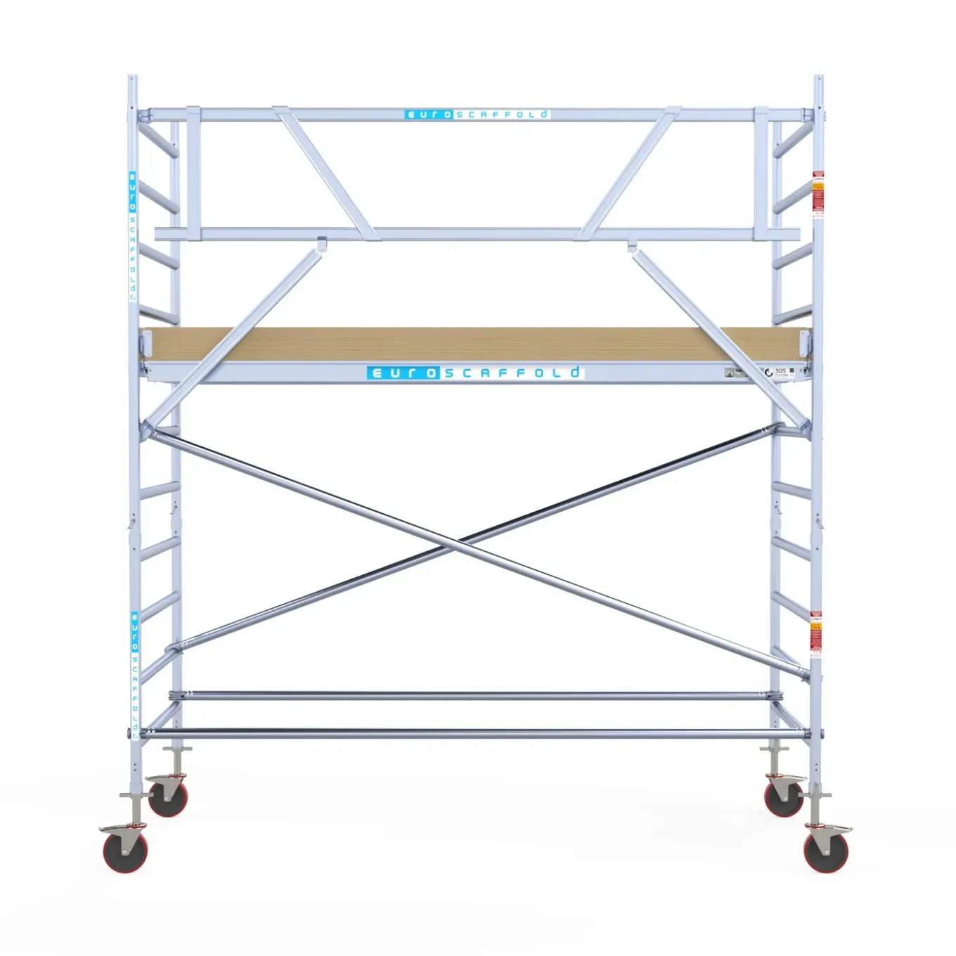 Euroscaffold basic rolsteiger – Professionele steiger 135x305 cm – 4,2 meter werkhoogte