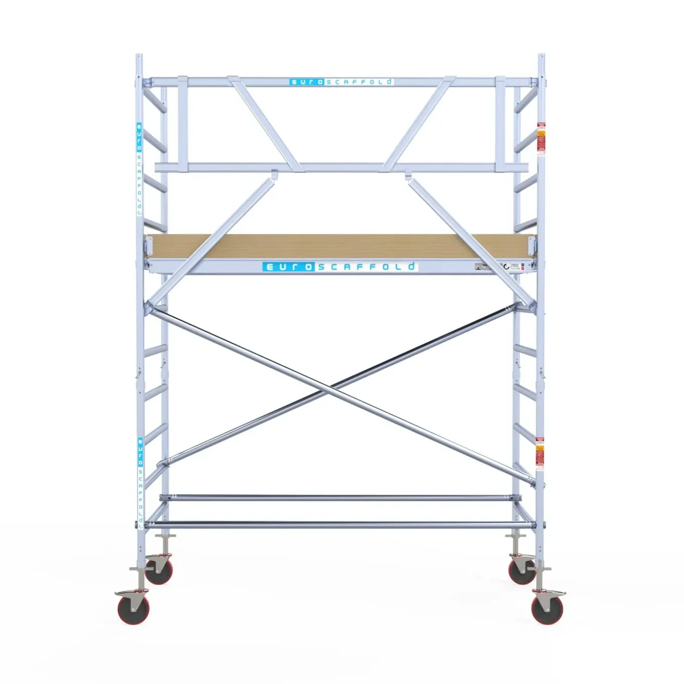 Euroscaffold basic rolsteiger – Professionele steiger 135x250 cm – 4,2 meter werkhoogte