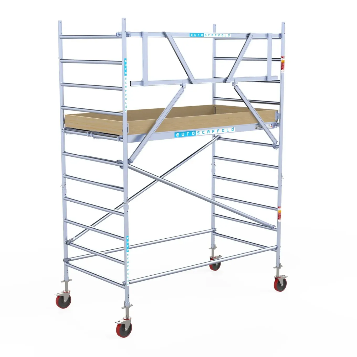Euroscaffold basic rolsteiger – Professionele steiger 135x250 cm – 4,2 meter werkhoogte