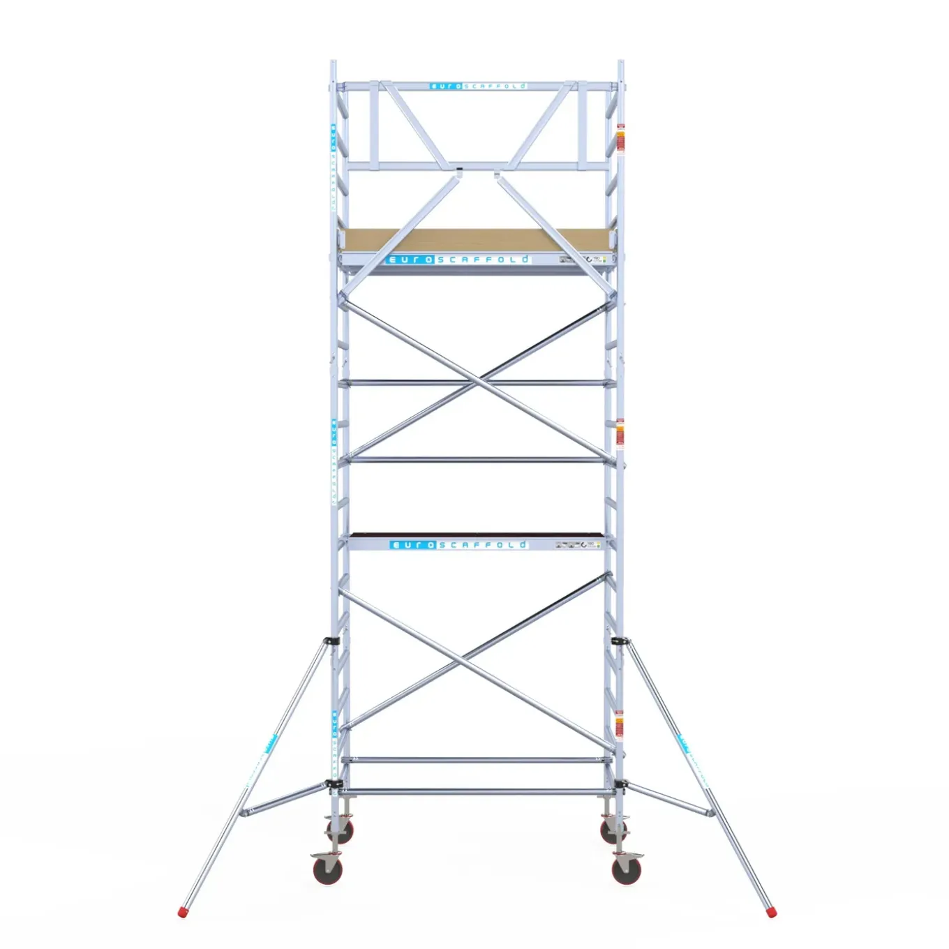 Euroscaffold basic rolsteiger – Professionele steiger 135x190 cm – 6,2 meter werkhoogte