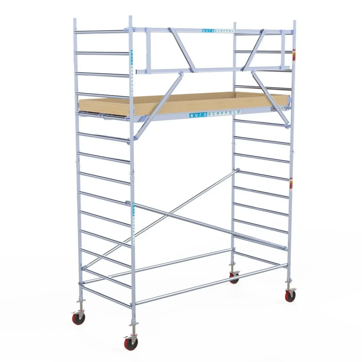 Euroscaffold basic rolsteiger – Professionele steiger 135x305 cm – 5,2 meter werkhoogte