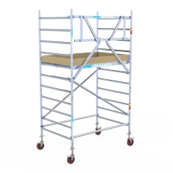 Euroscaffold basic rolsteiger – Professionele steiger 135x190 cm – 4,2 meter werkhoogte