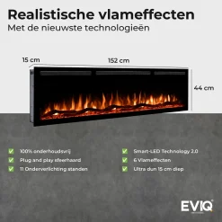 EVIQ Elektrische Sfeerhaard Diamond 60 Inch – 152 Cm