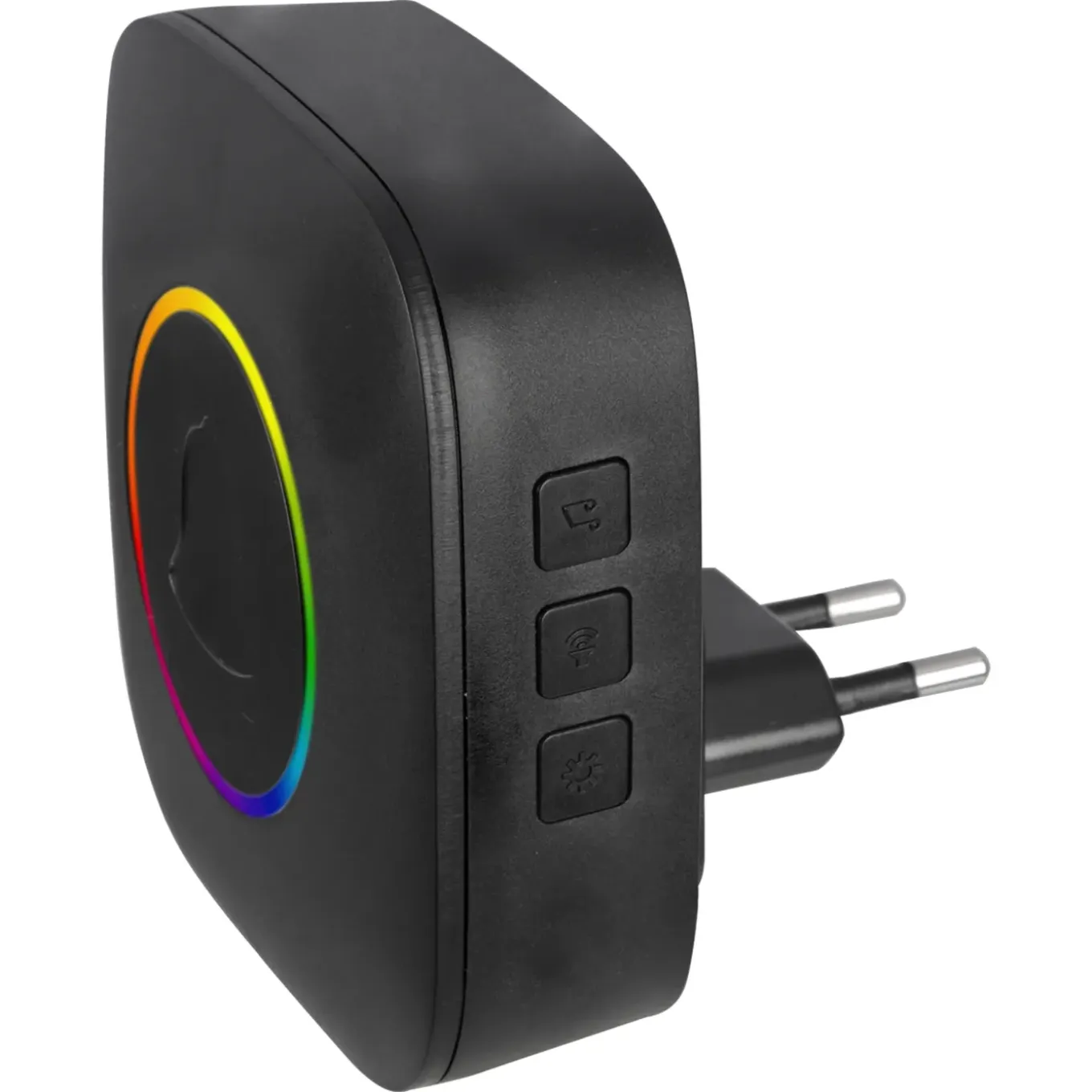 Exin gong - plugin - beldrukker - RGB licht - zwart