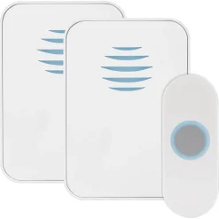 Exin gong set - batterij/plug-in - beldrukker - licht - wit