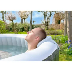 Exit Hoofdsteun & Bekerhouder Set – Spa Accessoire – Opblaasbare Jacuzzi – Hottub Kussen