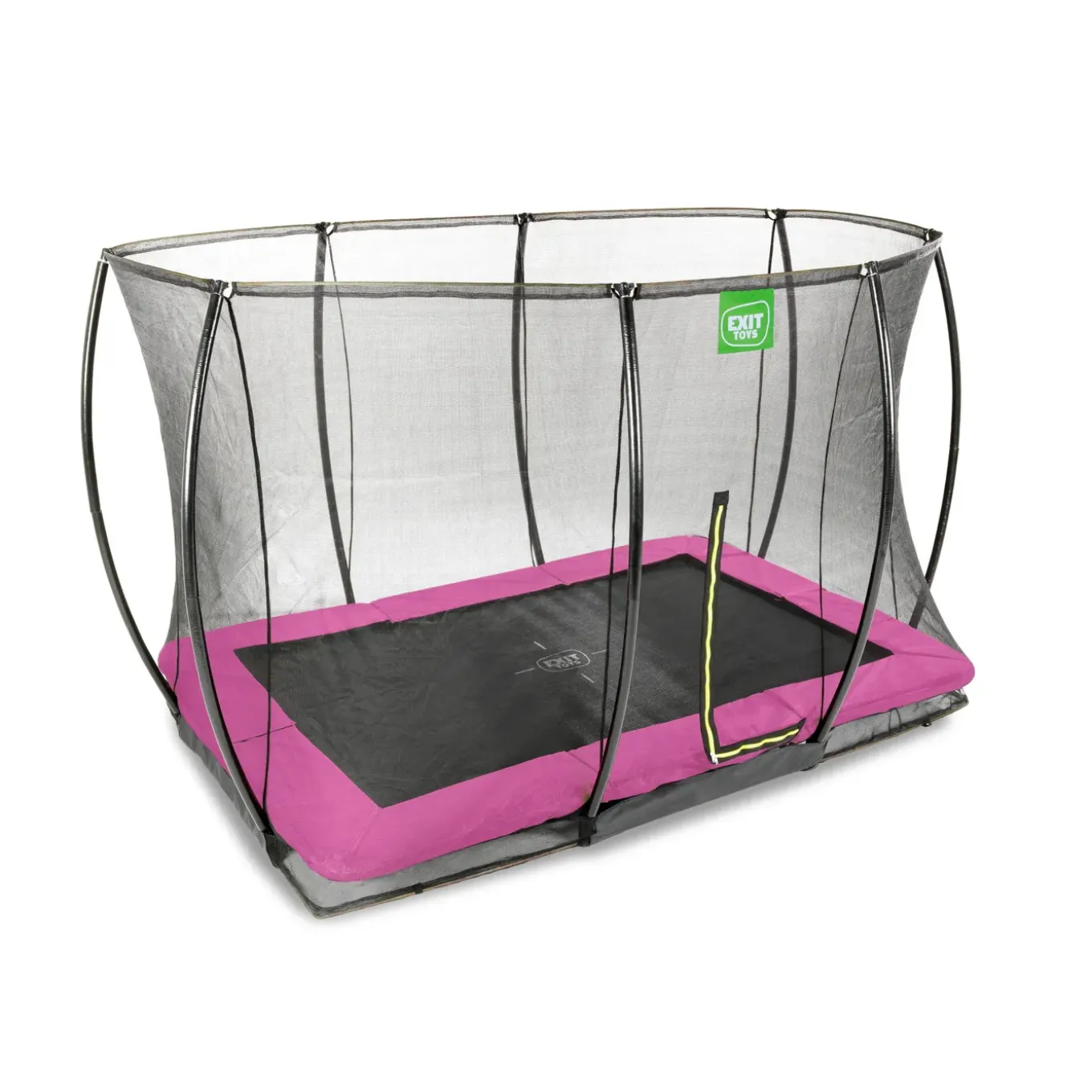 Exit Silhouette Inground Trampoline 244x366cm Met Veiligheidsnet - Roze
