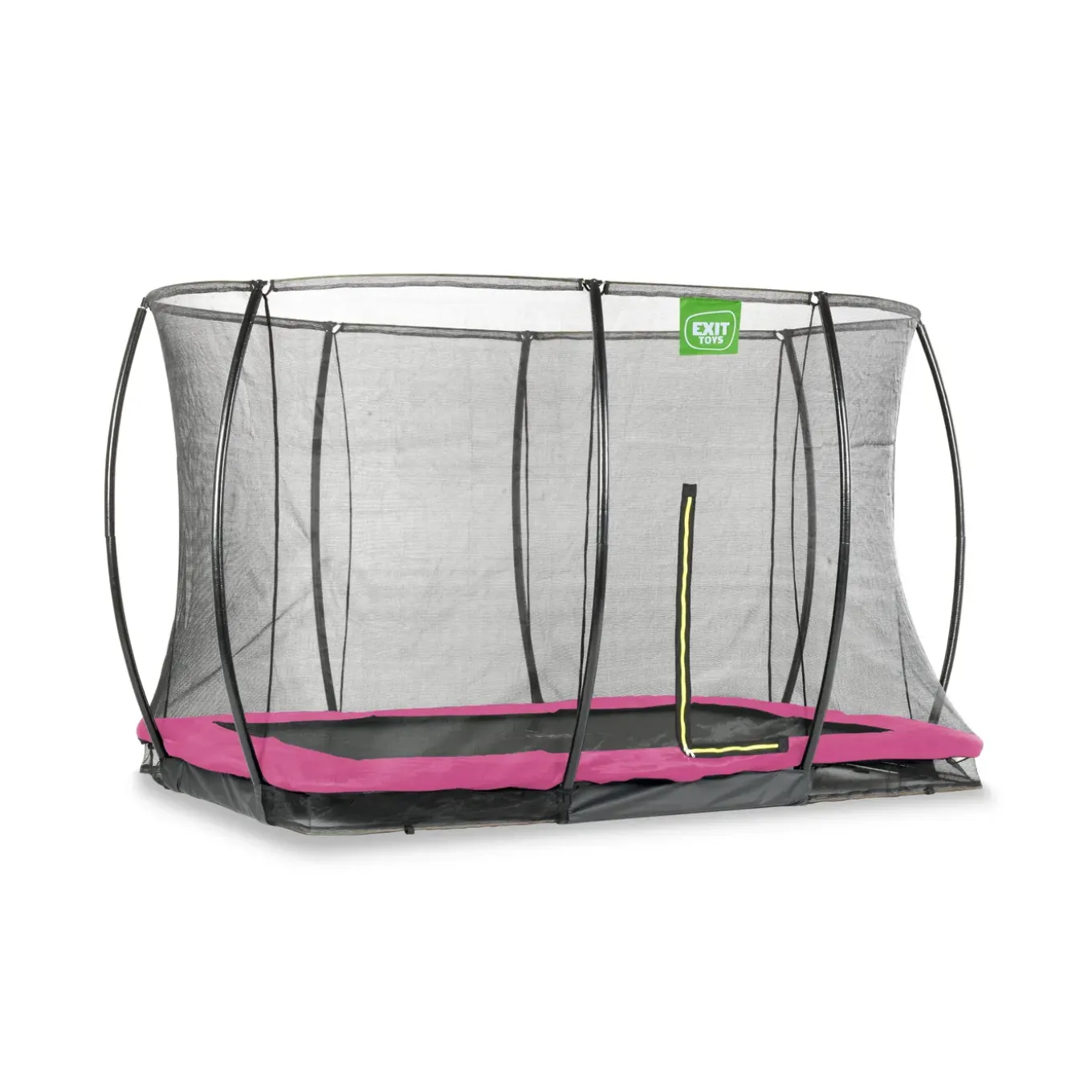 Exit Silhouette Inground Trampoline 244x366cm Met Veiligheidsnet - Roze