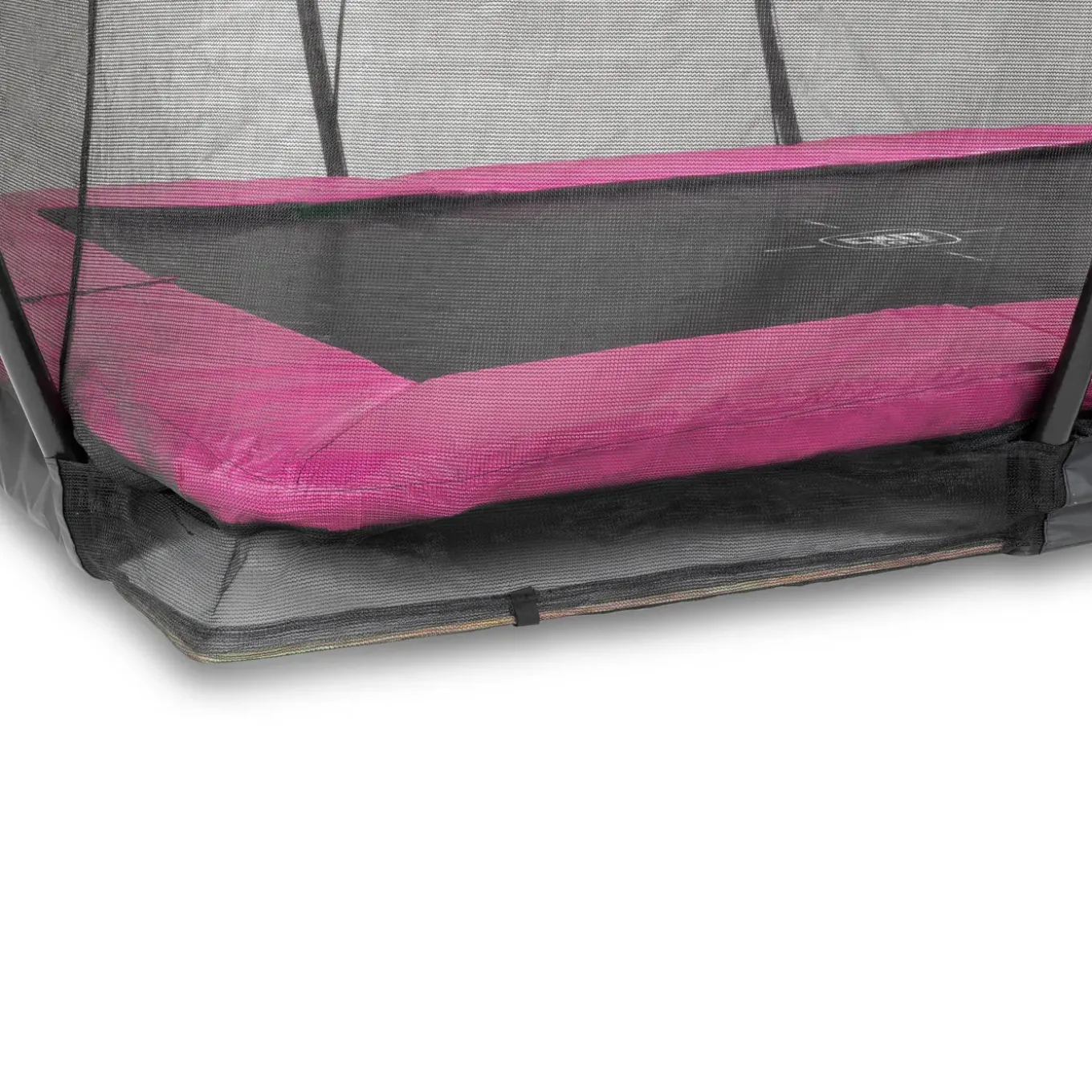 Exit Silhouette Inground Trampoline 244x366cm Met Veiligheidsnet - Roze