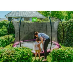 Exit Silhouette Inground Trampoline Ø427cm Met Veiligheidsnet - Roze