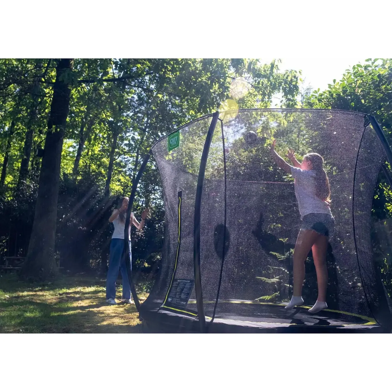 Exit Silhouette Inground Trampoline Ø305cm Met Veiligheidsnet - Roze