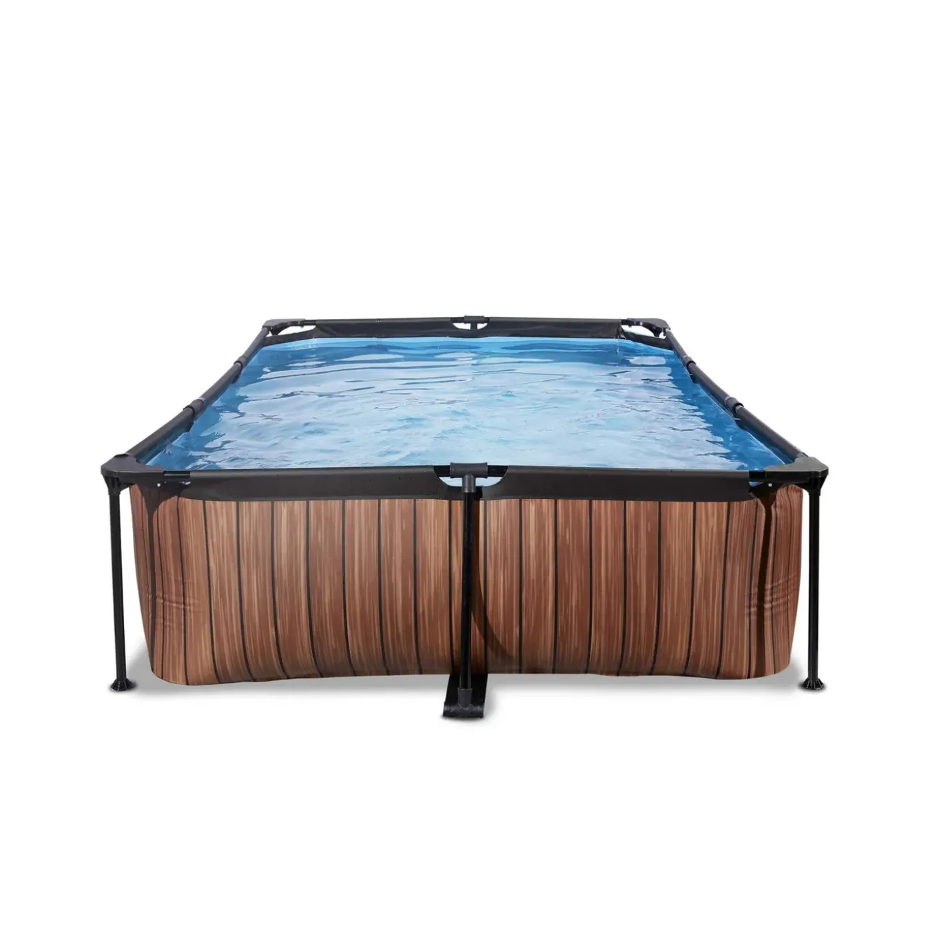 Exit Wood Frame Zwembad 300x200x65cm – Opzetzwembad – Met Filterpomp – Rechthoekig – Bruin