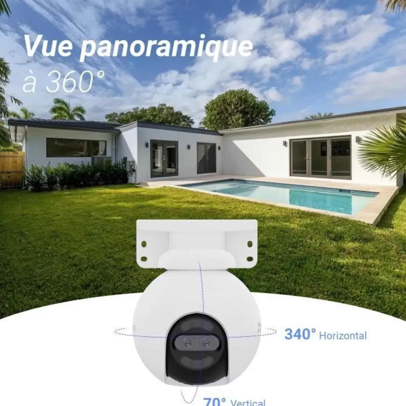 Ezviz - Beveiligingscamera - H80x Dual - Wit - 4k - 340° Pan - 70° Tilt & Ip66
