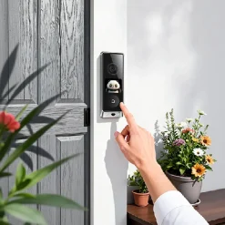 Ezviz EP8 Ultra AI Video Deurbel met dubbele camera 6MP+2MP, AI-scherm, gezichtsherkenning, mens- en pakketdetectie, batterijset, 32GB eMMC