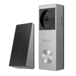 Ezviz Videodeurbel Ep3x Pro + Ch1 2k Voordeurset + Zonnepaneel + Wifi - Zwart