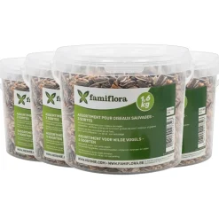 Famiflora Assortiment Buitenvogels Mixbox - 4 Emmers - 3 Soorten Vogelvoer - 6.4 Kg (4 X 1.6kg)