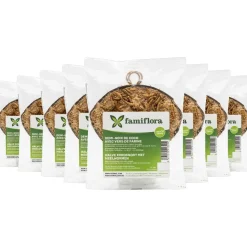 Famiflora Halve Kokosnoot Gevuld - 8 Stuks (1.6kg) - Buitenvogels - Met Meelwormen