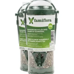 Famiflora Voedersilo Zonnebloempitten - 2 Stuks (270 Gram) - Gerecycleerd - Buitenvogels