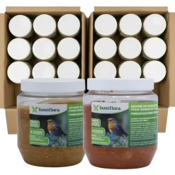 Famiflora Vogelpindakaas Fruit 12x350gr Bosvruchten + 12x350gr Appel