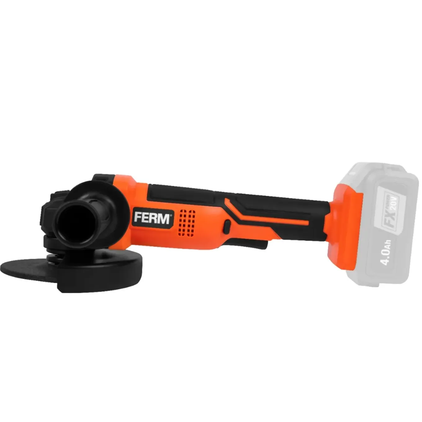 Ferm - Ax-power - Accu Haakse Slijper - 125mm - 20v - Excl. Accu En Lader