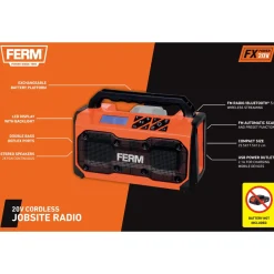 Ferm - Ax-power - Accu Radio - 20v - Bluetooth - Usb - Excl. Accu & Lader