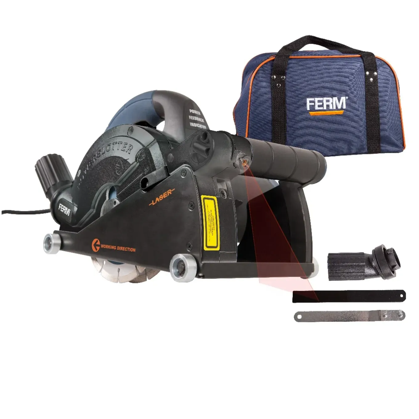 Ferm - Muurfrees - 1600w - Met 2 Diamantschijven - 150mm