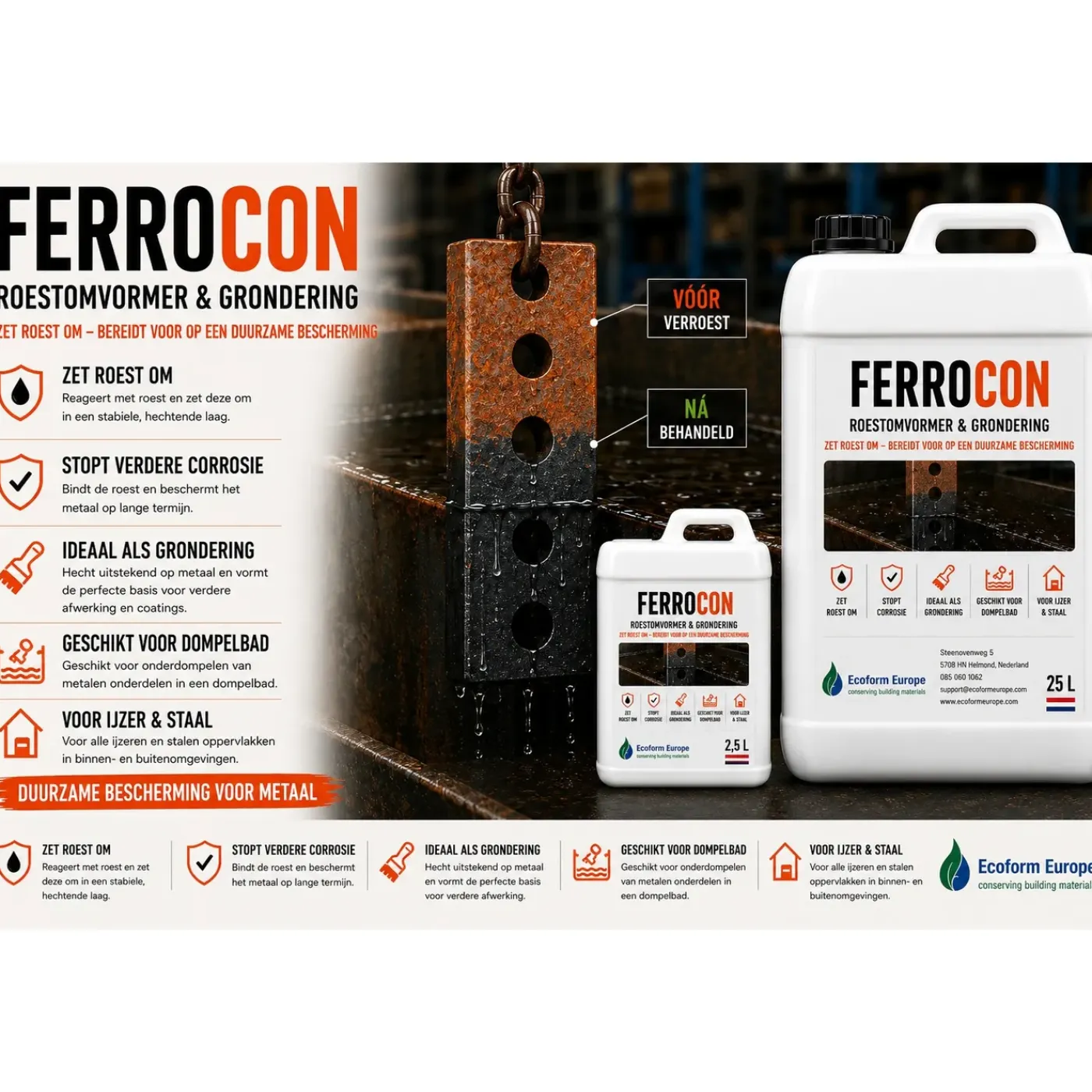 Ferrocon - Ontroester Roestomvormer - 25 Liter