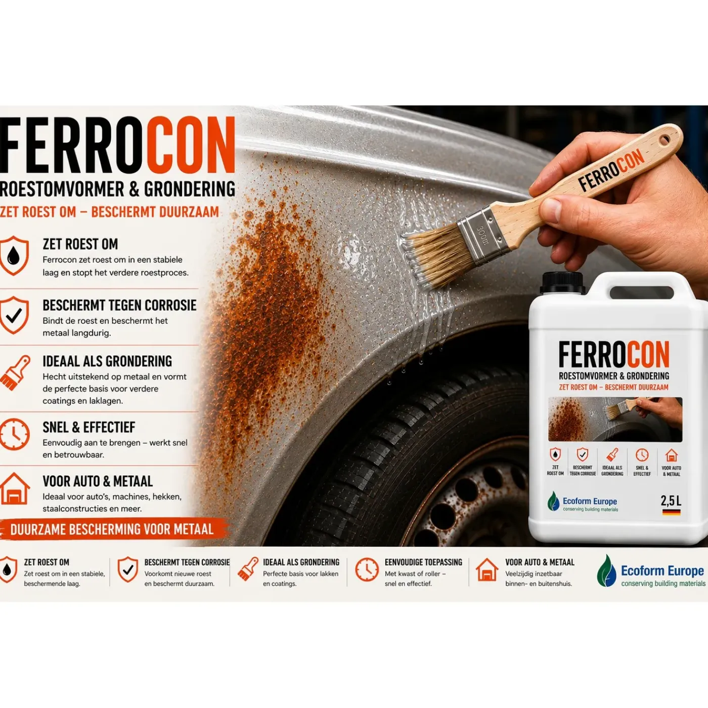 Ferrocon - Ontroester Roestomvormer - 1 Liter