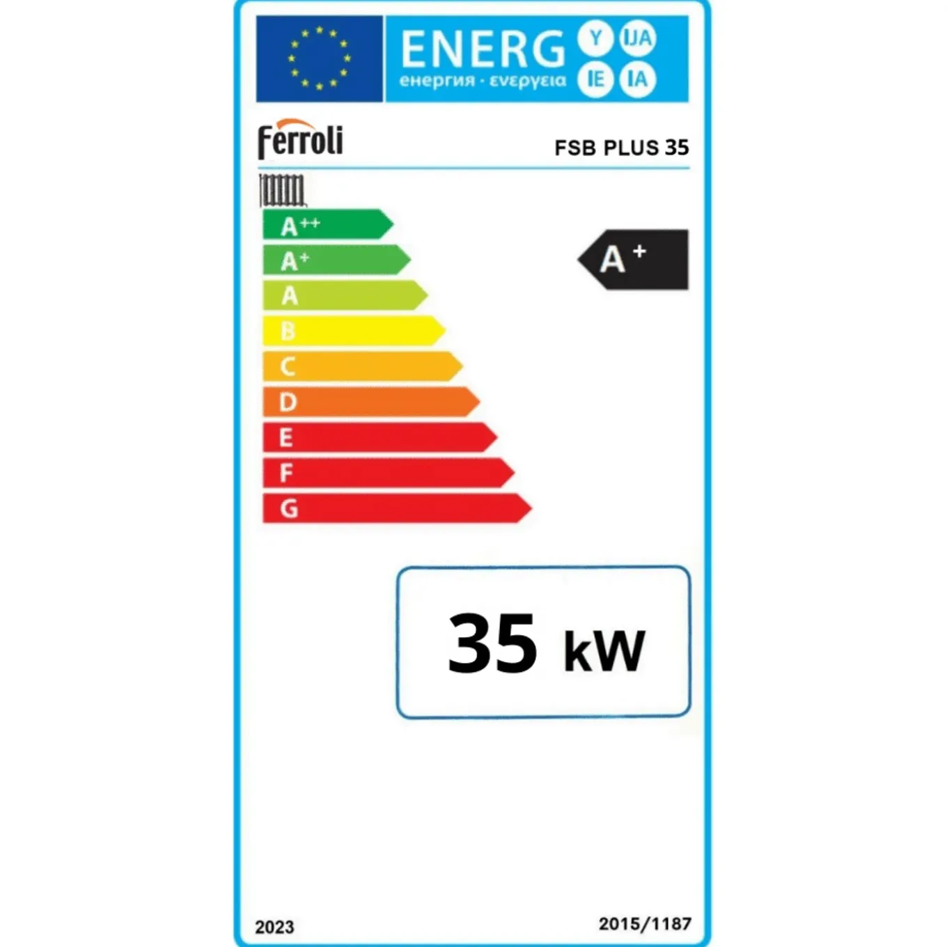 Ferroli - Houtketel - Fsb Plus - Oranje - 1200 X 560 X 960 Mm - 35 Kw
